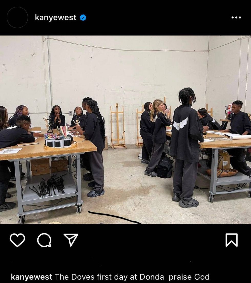 Kanye West Instagram post