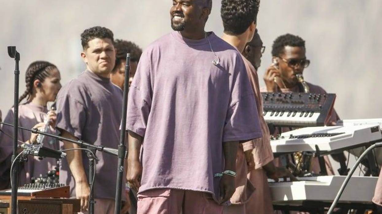 Kanye West performs Sunday Service during the 2019 Coachella Valley Music And Arts Festival on April 21, 2019