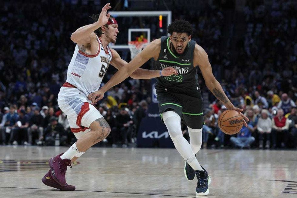 Karl-Anthony Towns #32 of the Minnesota Timberwolves