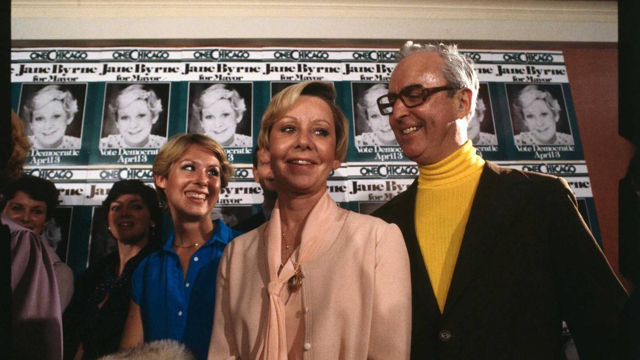 Kathy Byrne, left, the only child of former Chicago Mayor Jane Byrne, center, died last week at the age of 66.