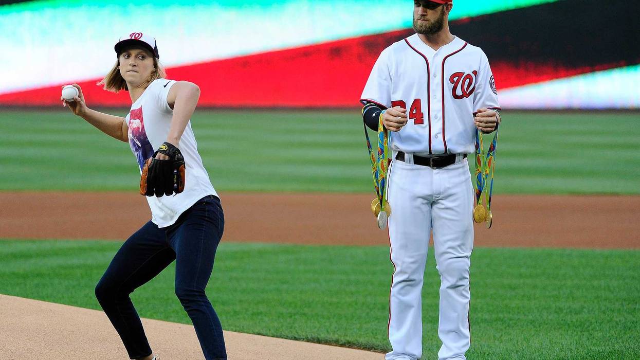 Katie_Ledecky_First_Pitch