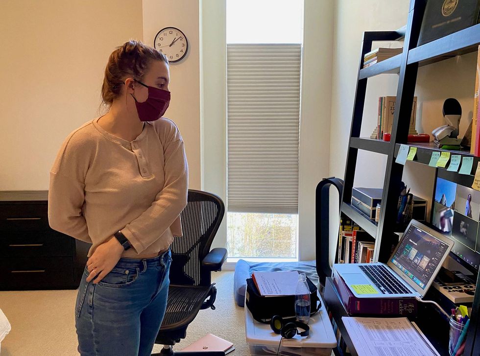Katy Szatkowski, Tenderloin Community Elementary School Special Education teacher, teaches movement to her 4th and 5th grade students