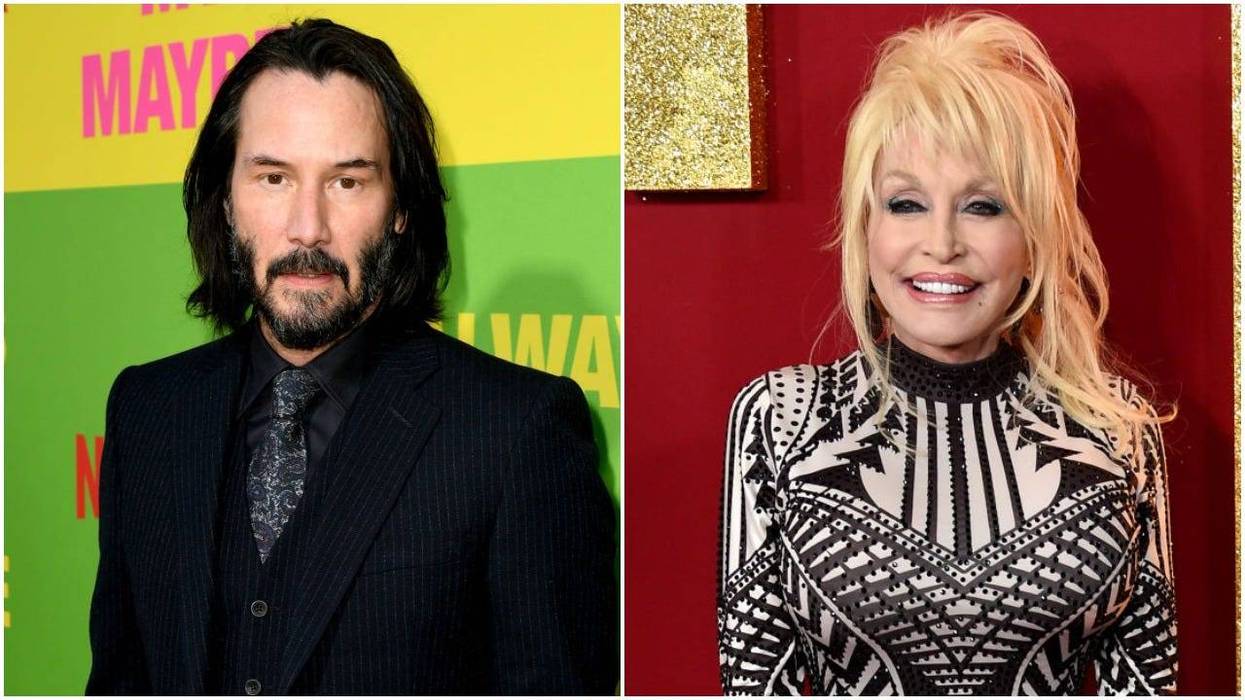 Keanu Reeves and Dolly Parton