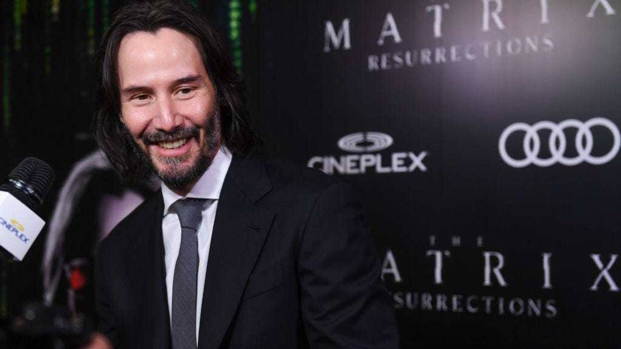 Keanu Reeves at "The Matrix Resurrections" premiere