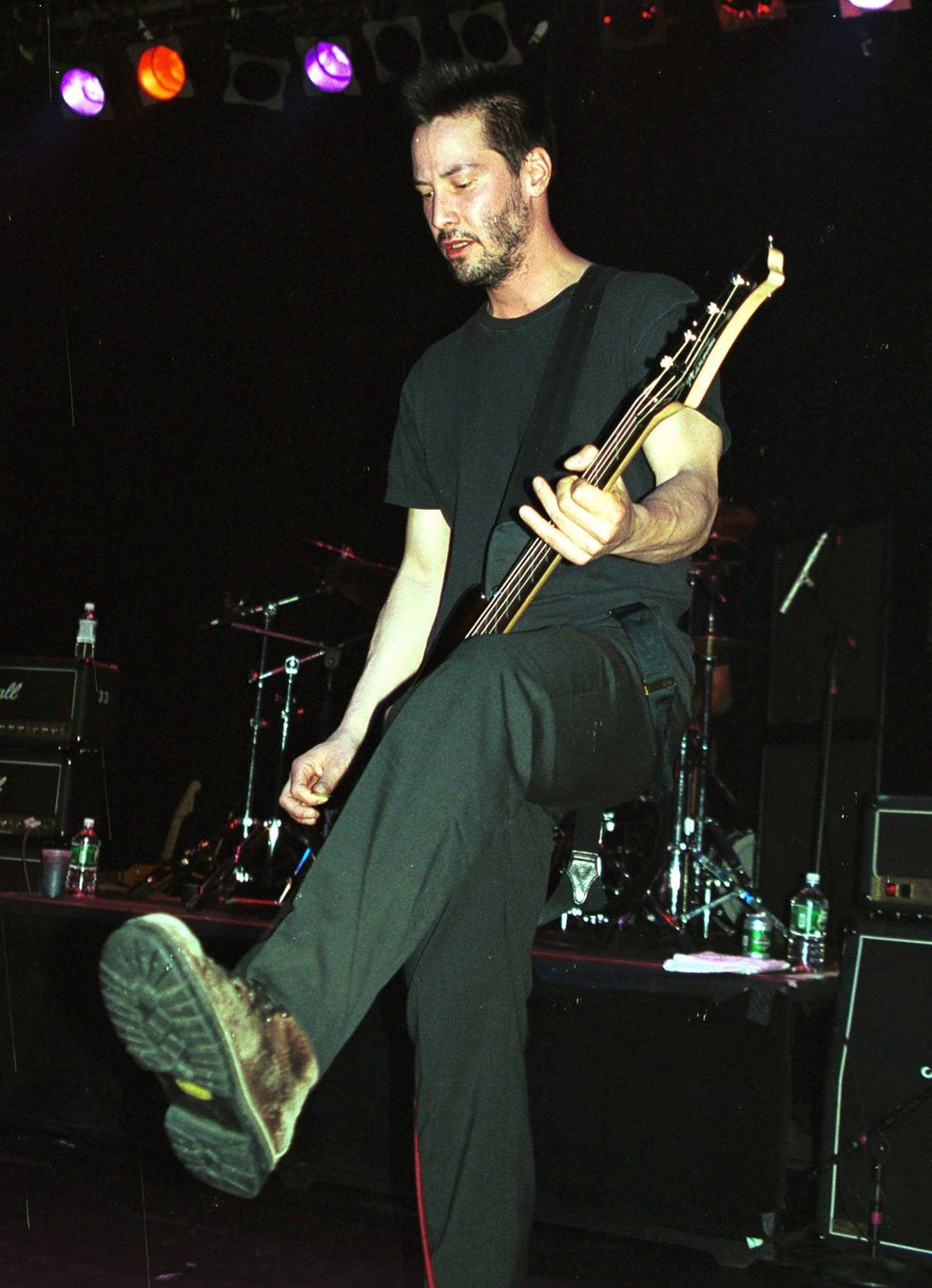 Keanu Reeves performs with Dogstar