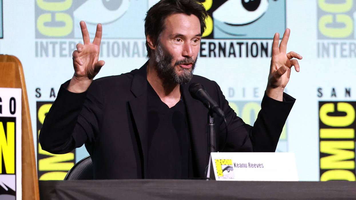 Keanu Reeves speaks onstage at "BRZRKR": The Immortal Saga Unleashed Panel during 2024 Comic-Con International at San Diego Convention Center on July 27, 2024 in San Diego, California.