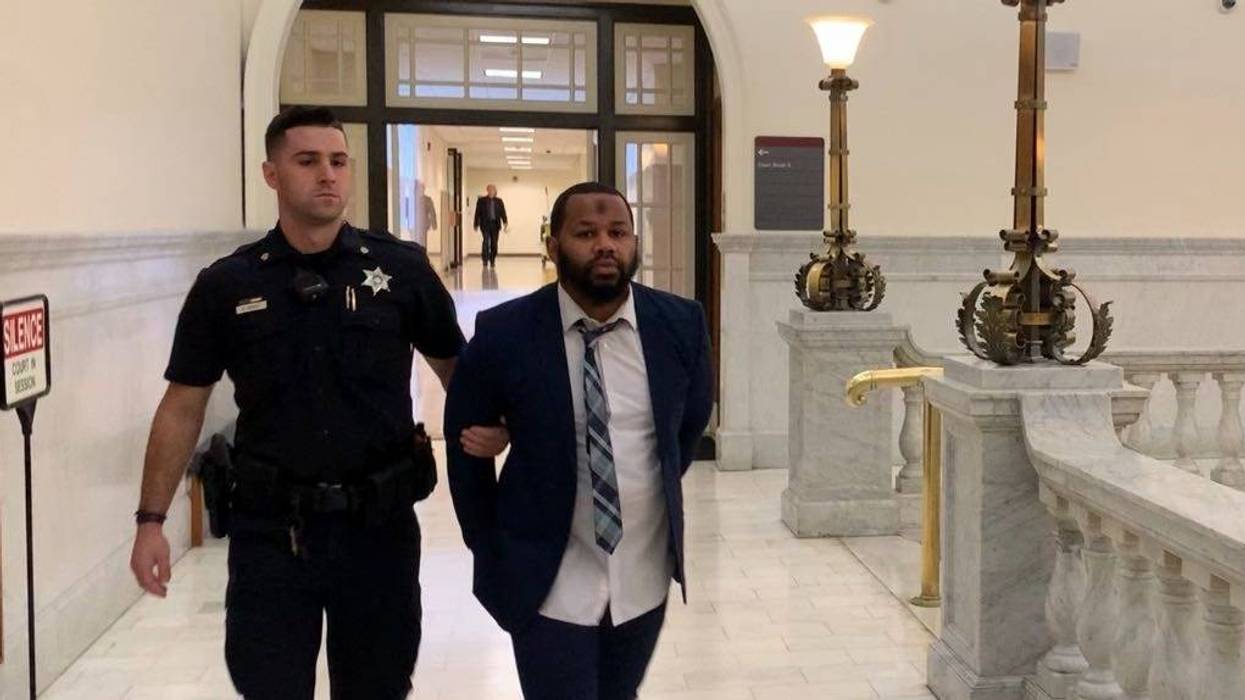 Keenan Jones, accused of shooting up a Cheltenham Walmart in August 2018 is shown in court.