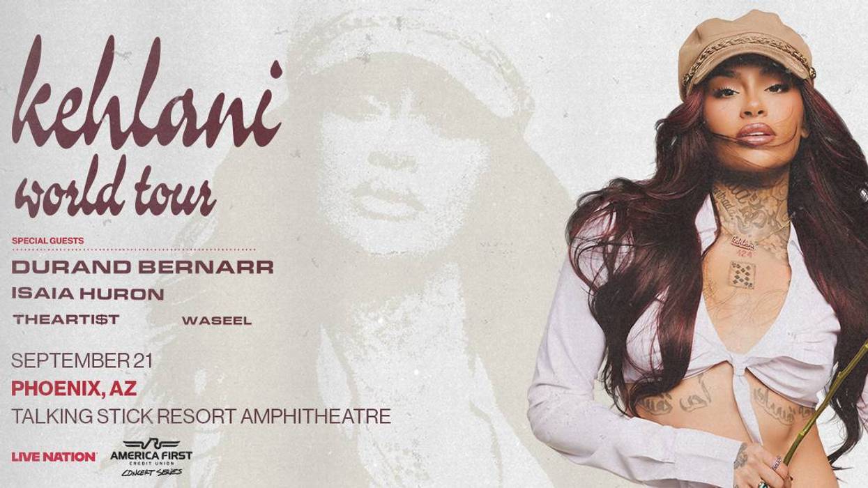 Kehlani World Tour poster: Sep 21 in Phoenix, AZ with special guests and photo of Kehlani.