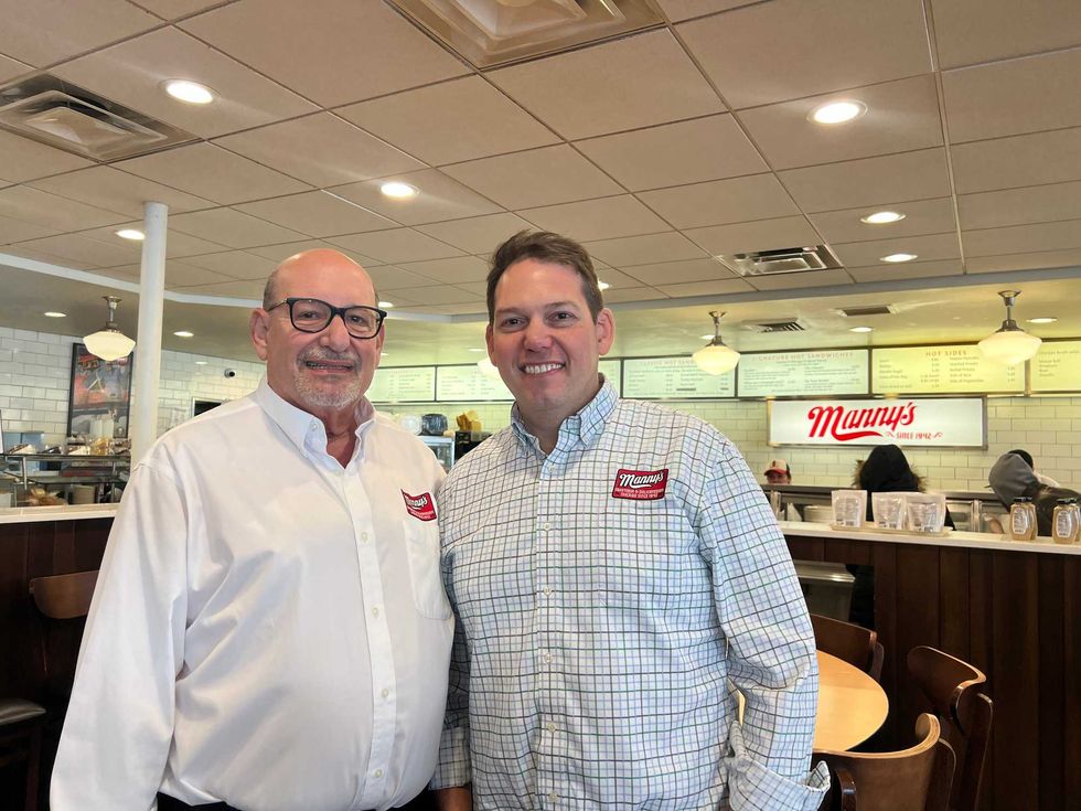 Ken Raskin (left), former Manny