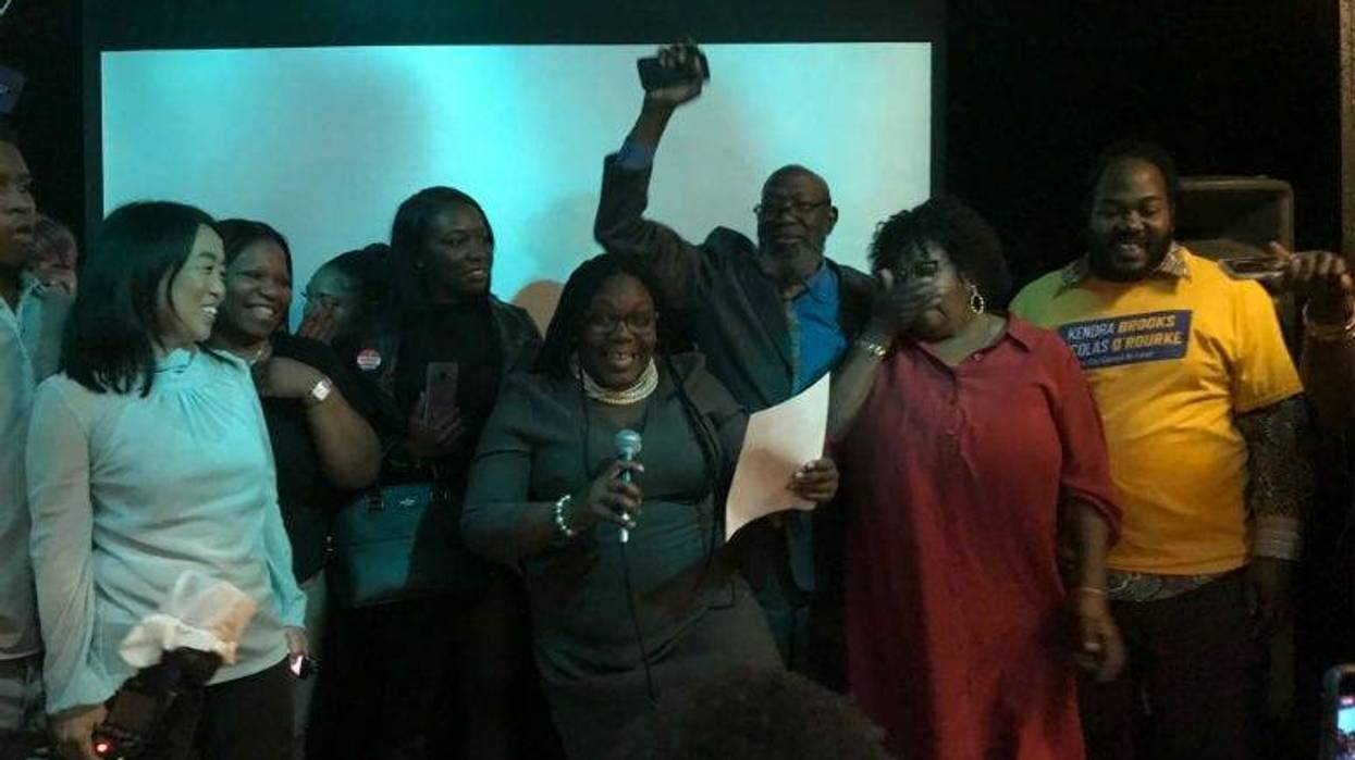 Kendra Brooks at her election watch party.