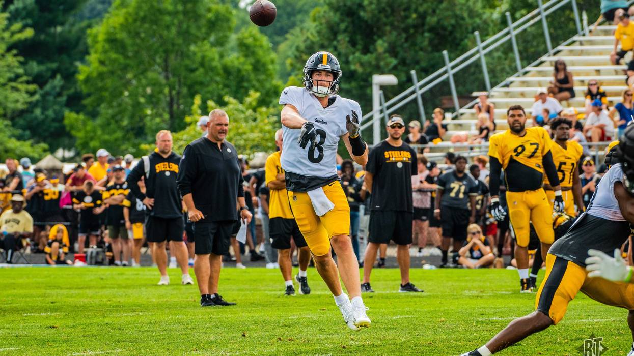 Kenny Pickett at Steelers Training Camp in 2022