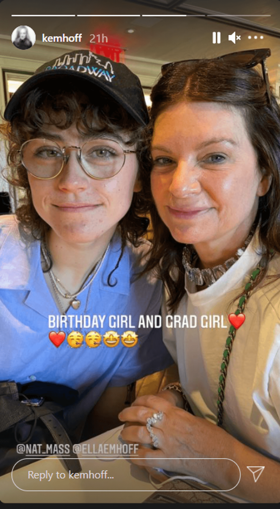Kerstin Emhoff posted this photo with daughter Ella Emhoff.