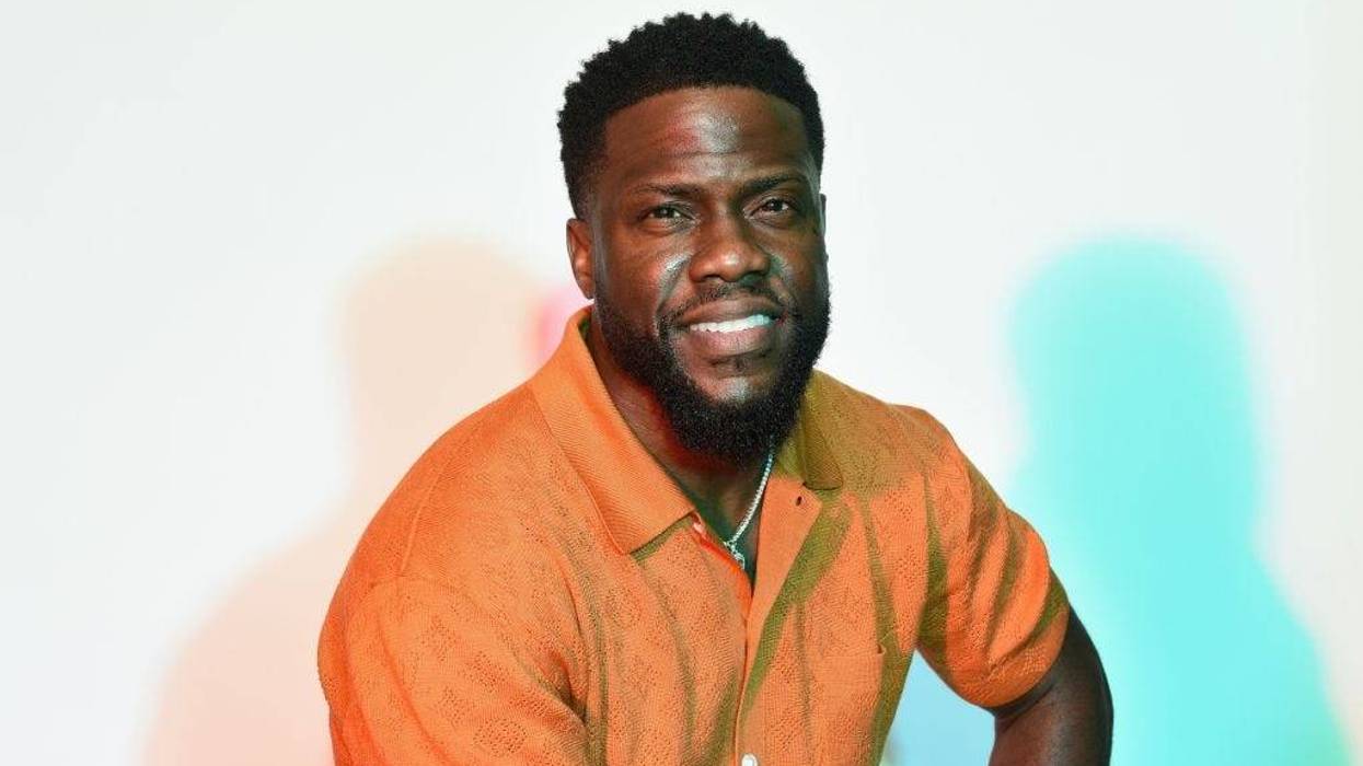 Kevin Hart poses in the IMDboat Exclusive Portrait Studio at San Diego Comic-Con 2024 at The IMDb Yacht on July 26, 2024 in San Diego, California.