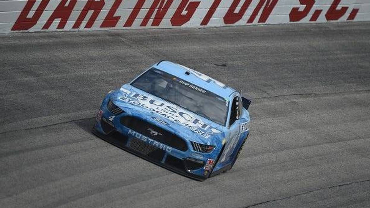 Kevin Harvick circles around Darlington Raceway.