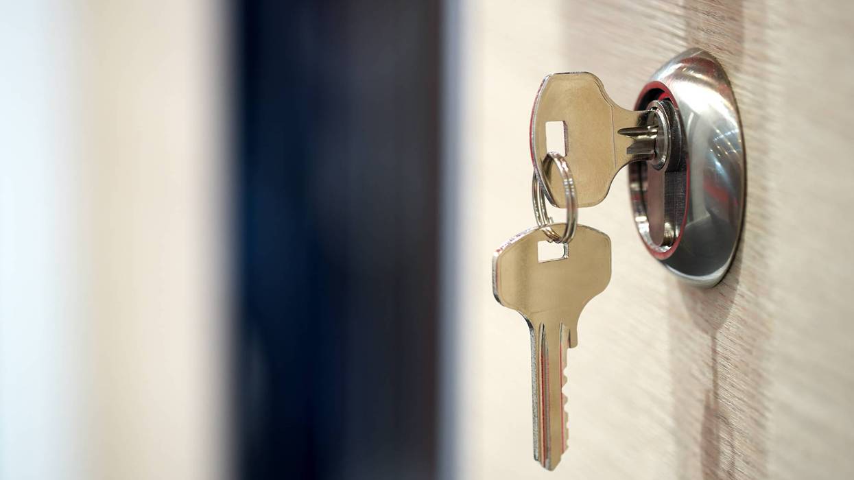 key in door