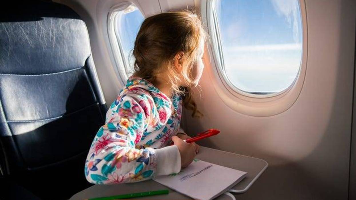 Kid on a plane
