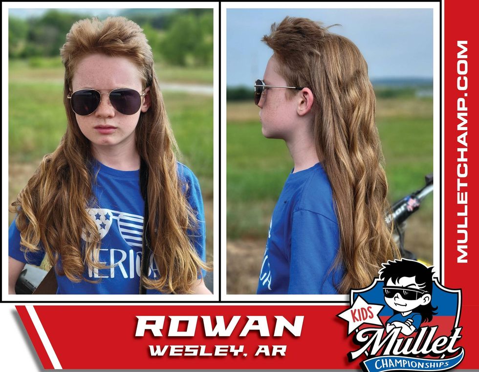 Kid with sunglasses and long mullet