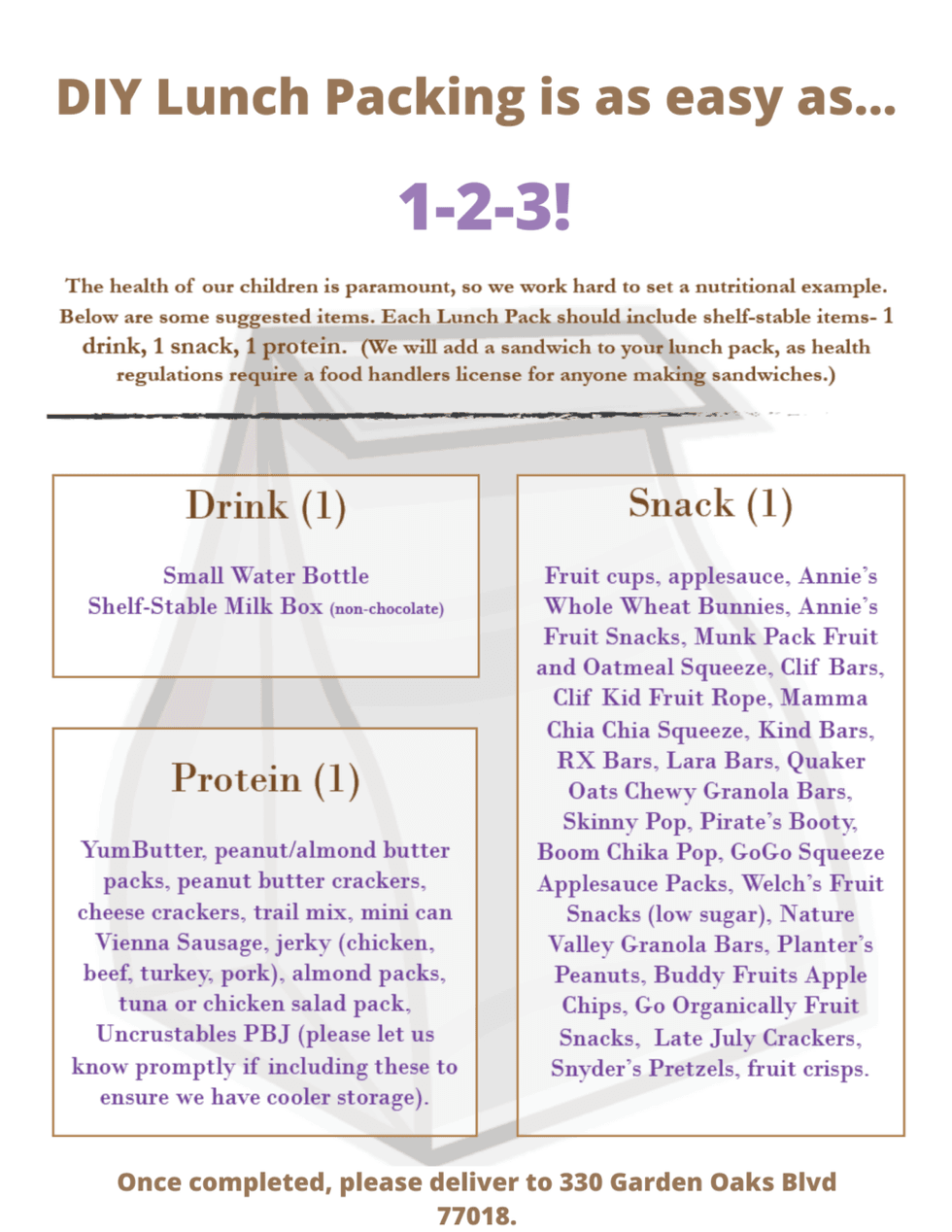 Kids Meal Lunch Packing