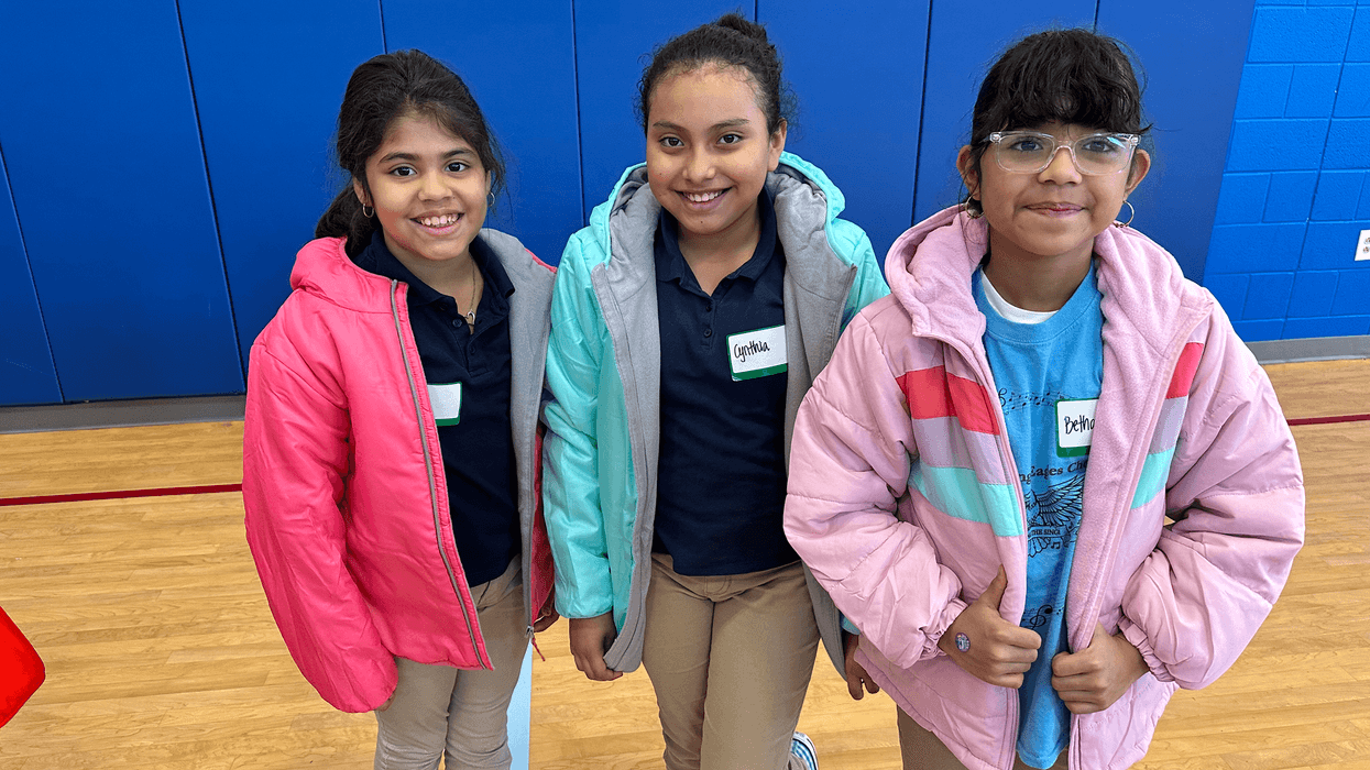 kids with new coats last year