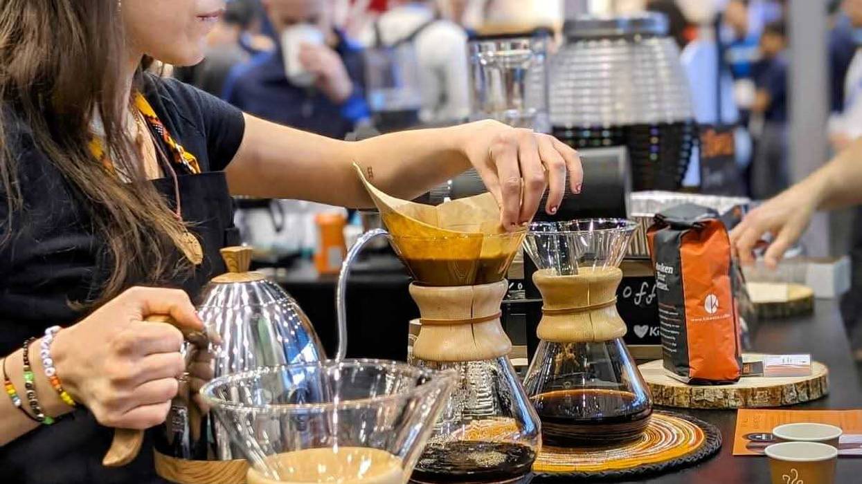 Kikwetu Kenya Coffee Company showcases at the Specialty Coffee Association Expo. McCormick Place April, 2024.