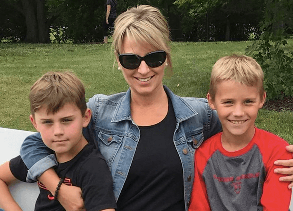 Kim Benedyk Sandford and her two sons.