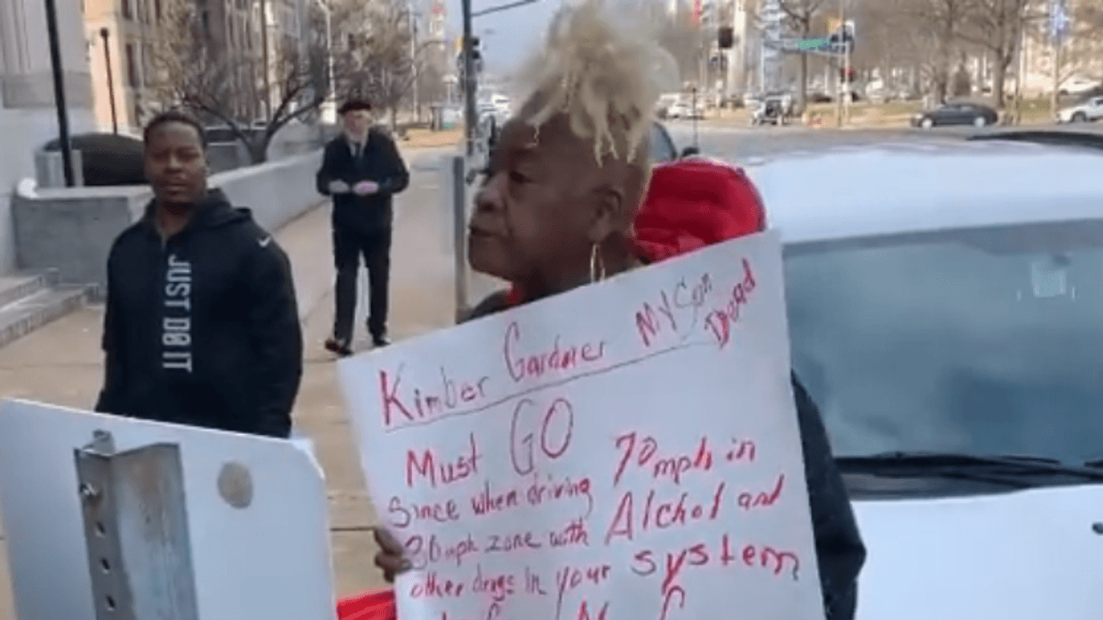 Kim Gardner heckler