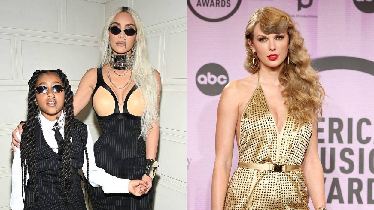 Kim Kardashian and North West and Taylor Swift