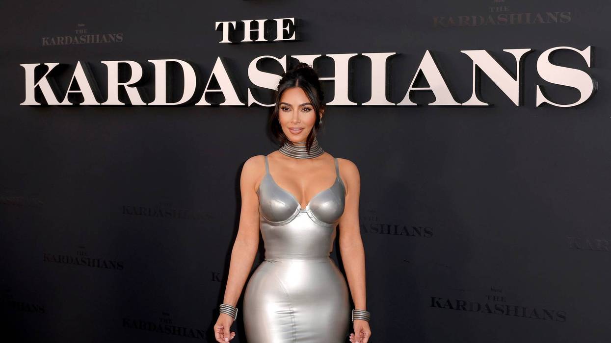 Kim Kardashian attends the Los Angeles premiere of Hulu's new show "The Kardashians" at Goya Studios on April 07, 2022 in Los Angeles, California