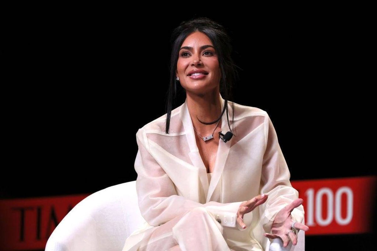 Kim Kardashian speaks onstage at the 2023 TIME100 Summit at Jazz at Lincoln Center on April 25, 2023