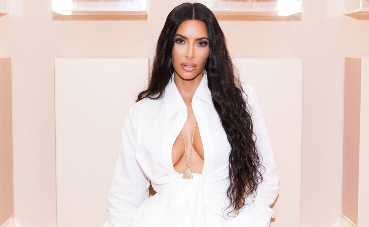 Kim Kardashian West at her first-ever KKW Beauty and Fragrance pop-up opening at Westfield Century City in Los Angeles on June 20th, 2018