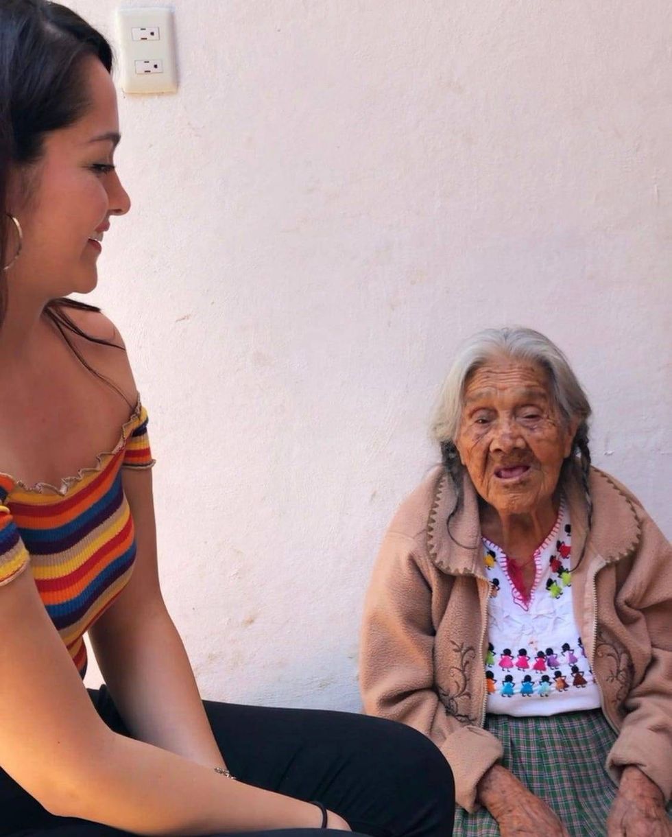 Kimberly Maciel visits with Mama Coco in Michoacan