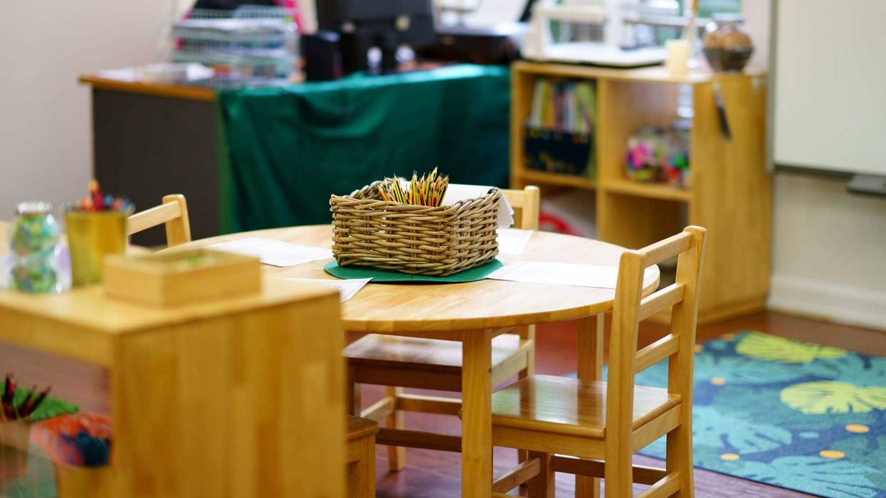 kindergarten education class room.