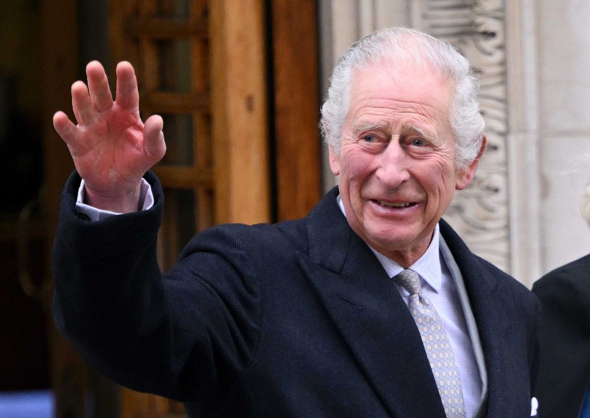 King Charles III leaves The London Clinic on Jan. 29 in London. The King has been receiving treatment for an enlarged prostate, spending three nights at the London Clinic and visited daily by his wife Queen Camilla.