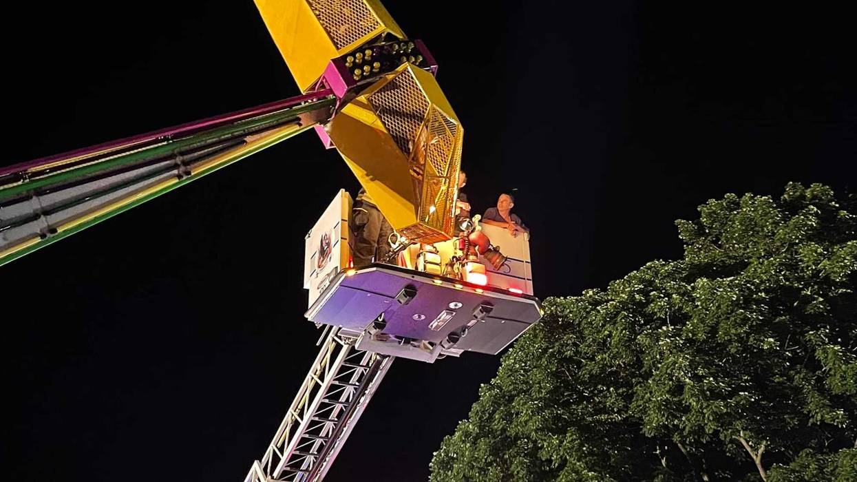 Kirkwood Fire and Rescue responded to a call for people trapped on a carnival ride in the downtown district.