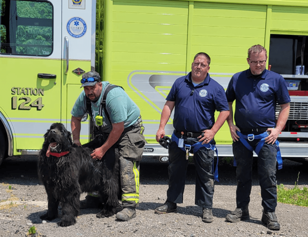 Kirwan Heights Crews with Rescued Dog