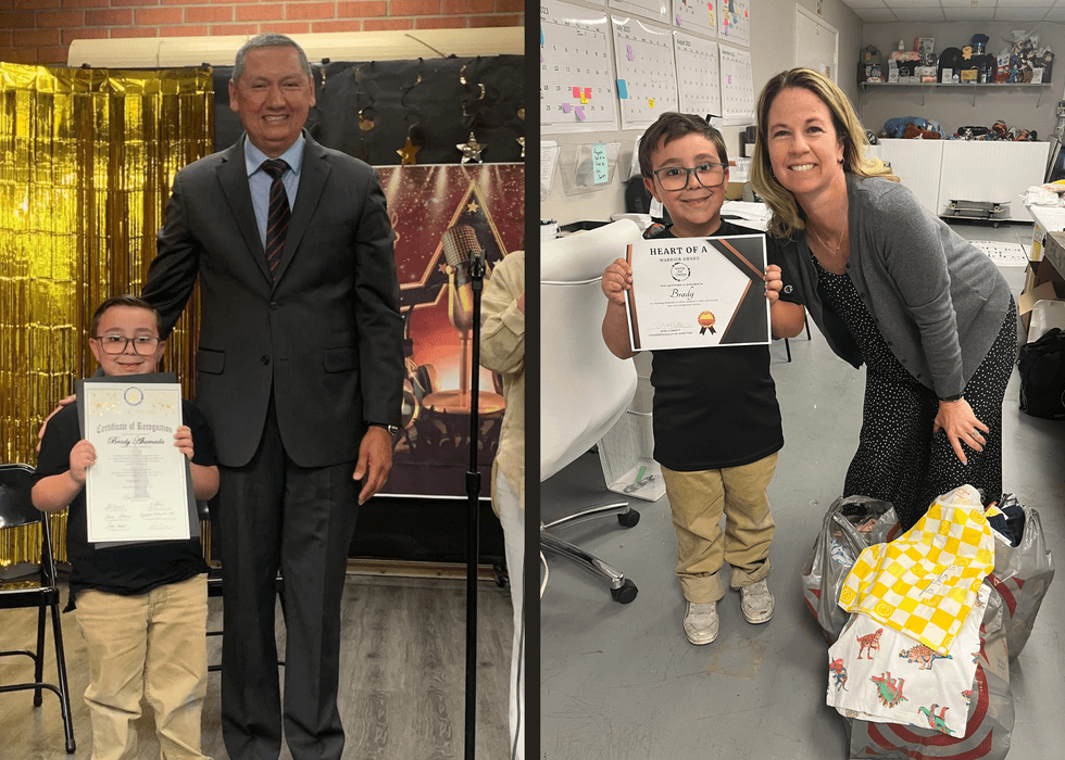 KNxXHero awards from Warrior for Children Home - Warrior for Children and the City of Pomona.