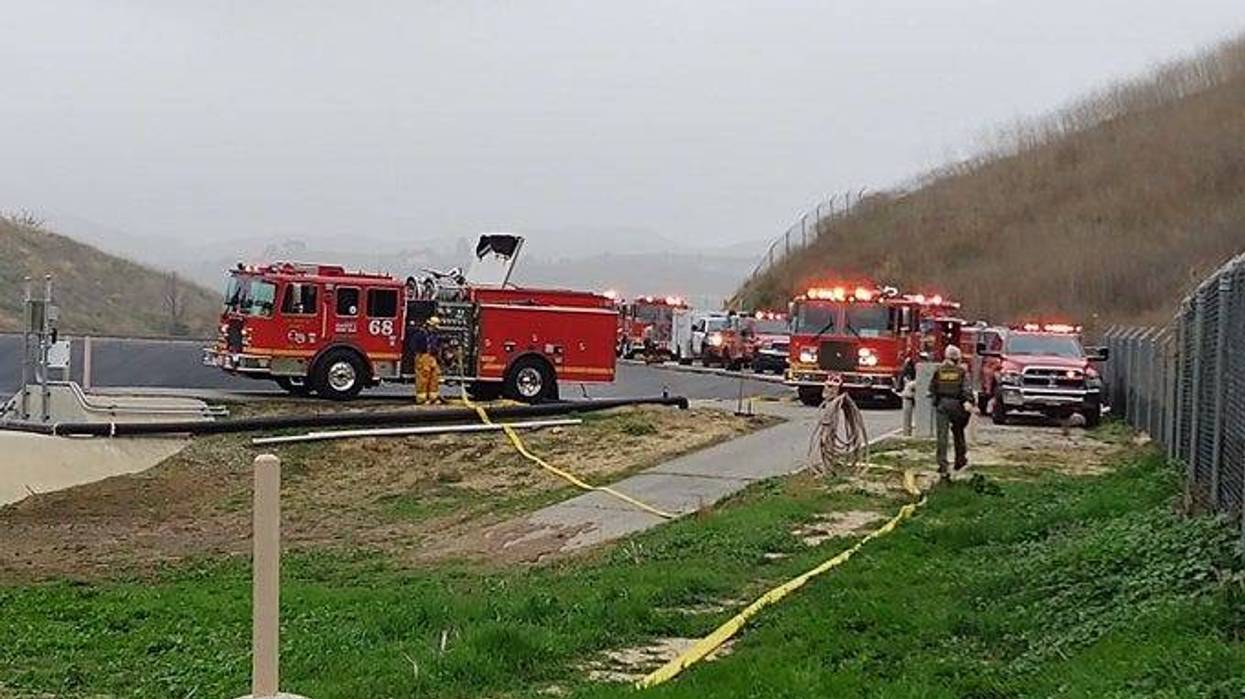 Kobe Bryant helicopter crash scene