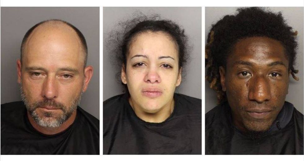Kris Thomas Capatino (46), Destany Maria Fields (26) and Rahiem Jarrard Griffin (28) mugshots