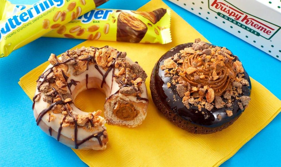 Krispy Kreme Debuts Butterfinger Doughnuts Topped With Candy Pieces