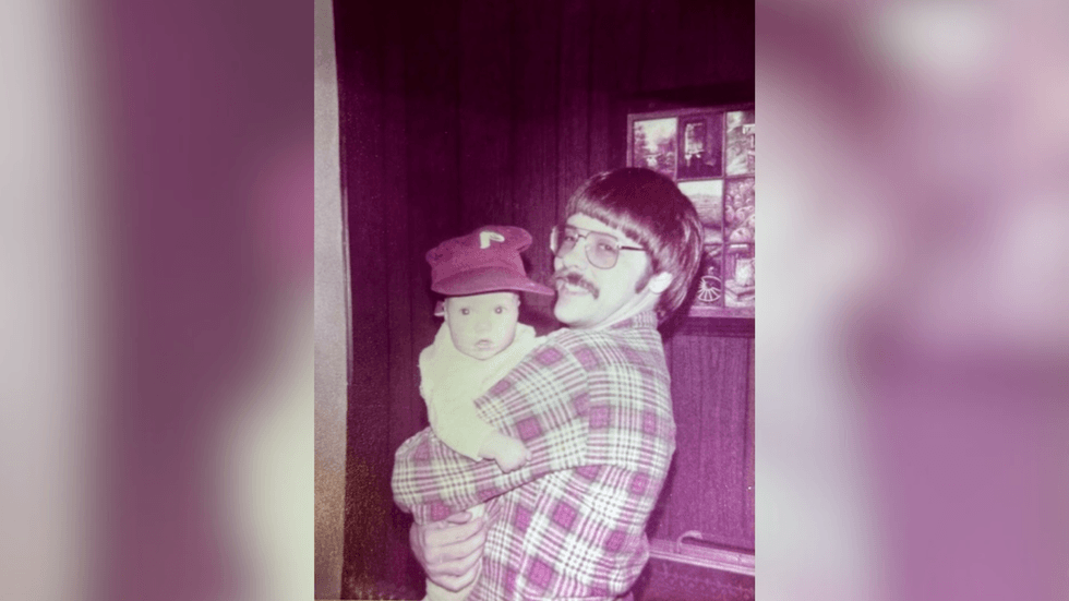 Kristi Lynn Kuhn, 1982, with her late father, Michael.