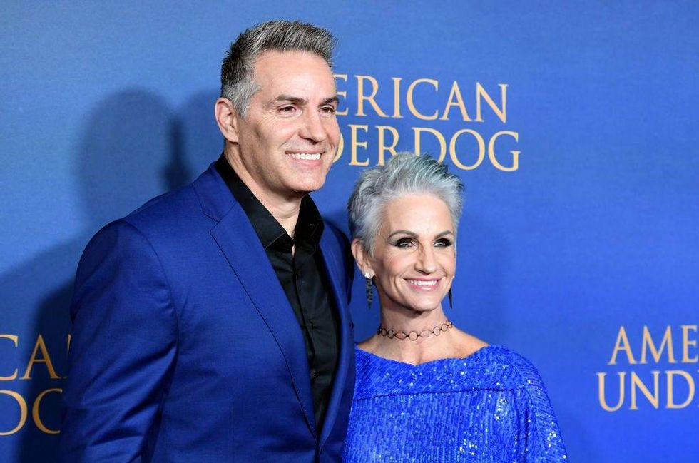Kurt Warner and Brenda Warner attend the Los Angeles premiere of Lionsgate