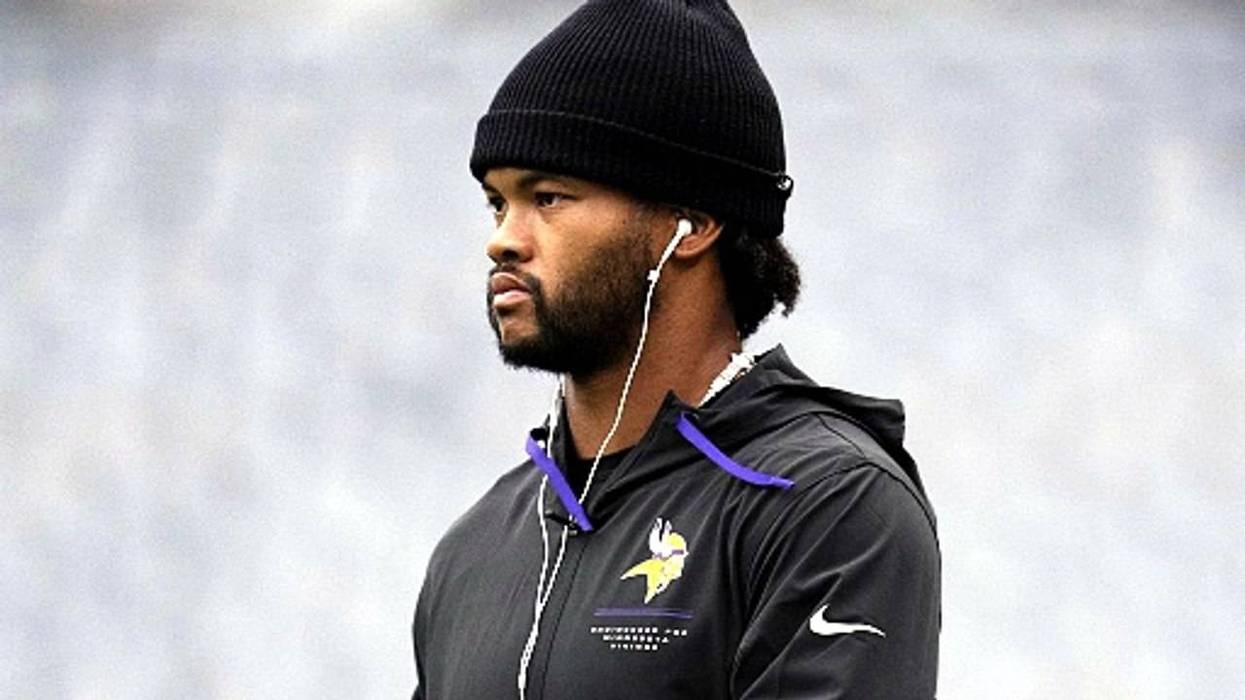 Kyler Murray #1 of the Minnesota Vikings warms up prior to the game against the Chicago Bears at Soldier Field on September 20, 2026 in Chicago, Illinois.