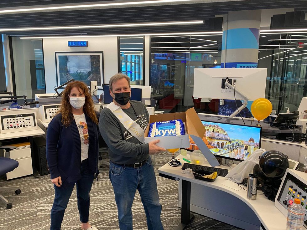 KYW Newsradio morning anchor team Carol MacKenzie and Brandon Brooks