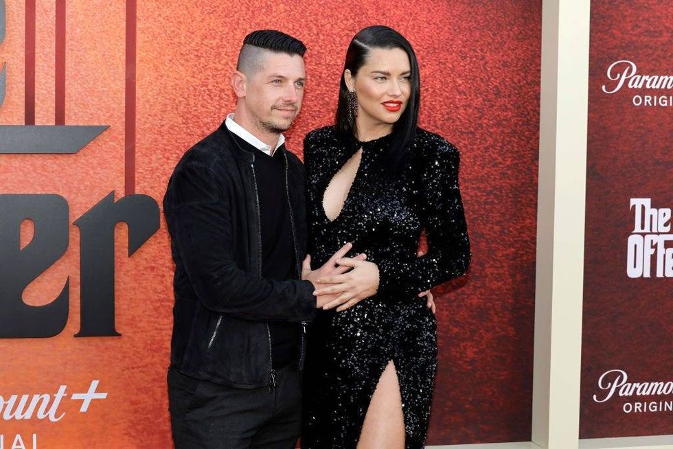 (L-R) Andre Lemmers and Adriana Lima attend the premiere for the Paramount+ new series "The Offer" at Paramount Studios on April 20, 2022 in Los Angeles, California.
