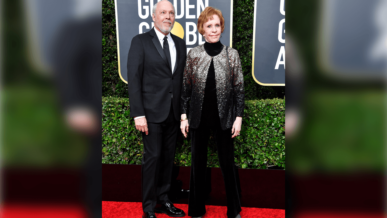 (L-R) Brian Miller and Carol Burnett attend the 77th Annual Golden Globe Awards at The Beverly Hilton Hotel on January 05, 2020 in Beverly Hills, California.
