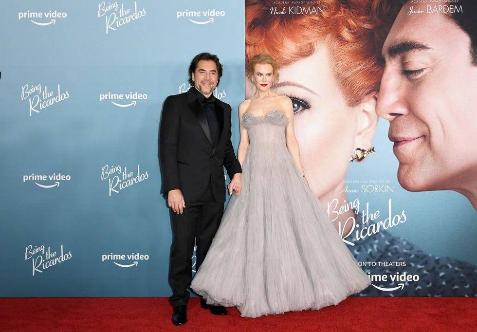 (L-R) Javier Bardem and Nicole Kidman attend the premiere of Amazon Studios