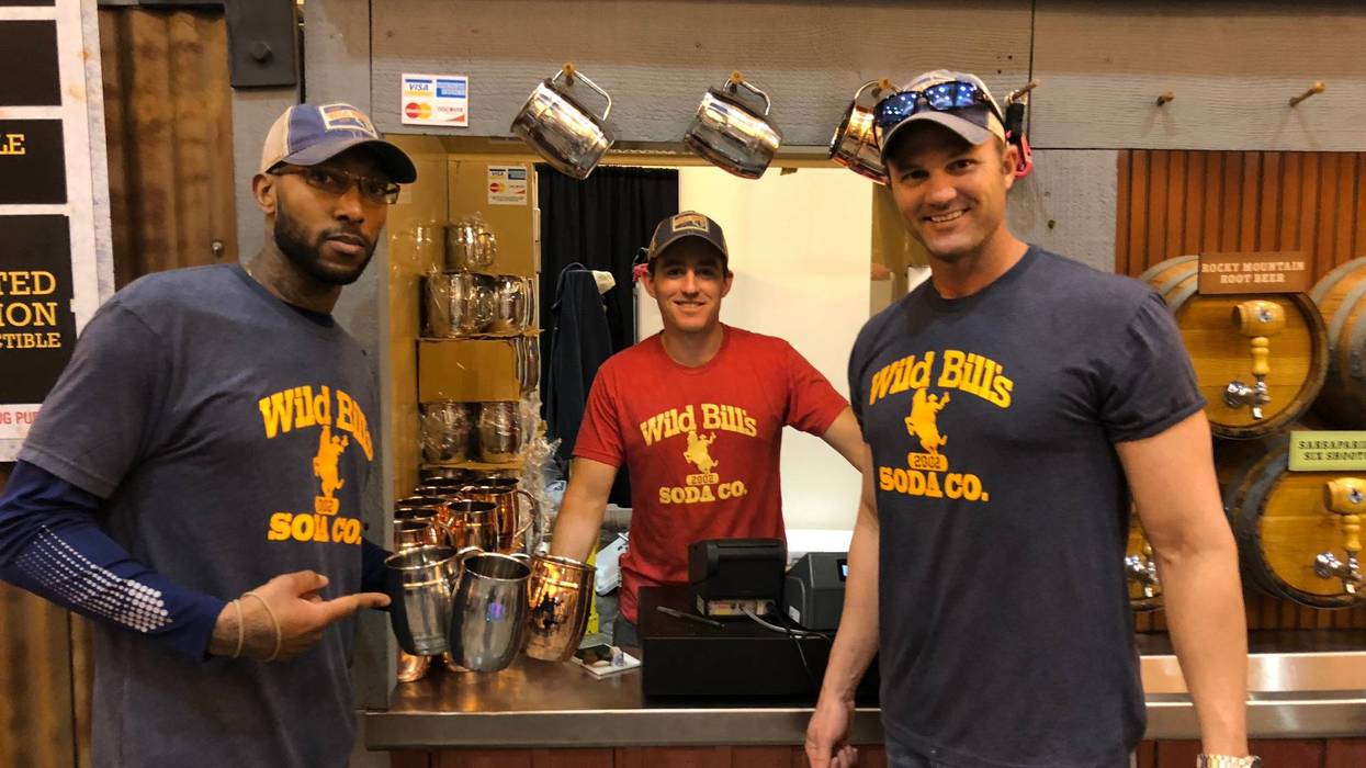 (l-r) Marine Corps veterans Courtney Brown, James Ferguson and Josh Frasier of Wild Bill's Soda