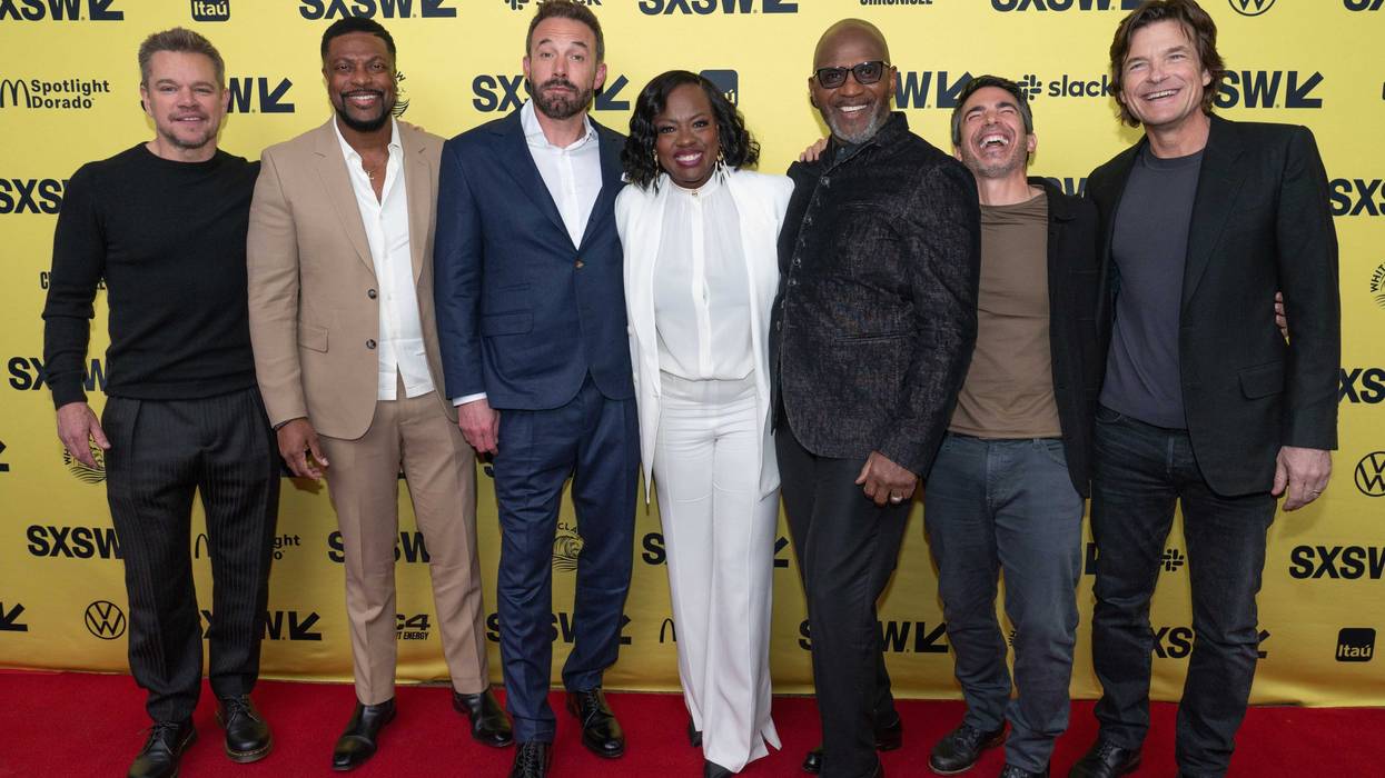 (L-R) Matt Damon, Chris Tucker, Ben Affleck, Viola Davis, Julius Tennon, Chris Messina and Jason Bateman attend the \"AIR\" world premiere during the 2023 SXSW Conference and Festivals at The Paramount Theater on March 18, 2023 in Austin, Texas. Sxsw Air Tx Usa 18 Mar 2023