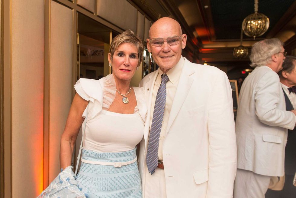 (L-R) Political strategists Mary Matalin and James Carville attend the re-opening of the historic Orpheum Theater on August 27, 2015 in New Orleans, Louisiana. The nearly century-old Beaux Arts theater, severely damaged by Hurricane Katrina flood waters, reopened after a $13 million renovation.