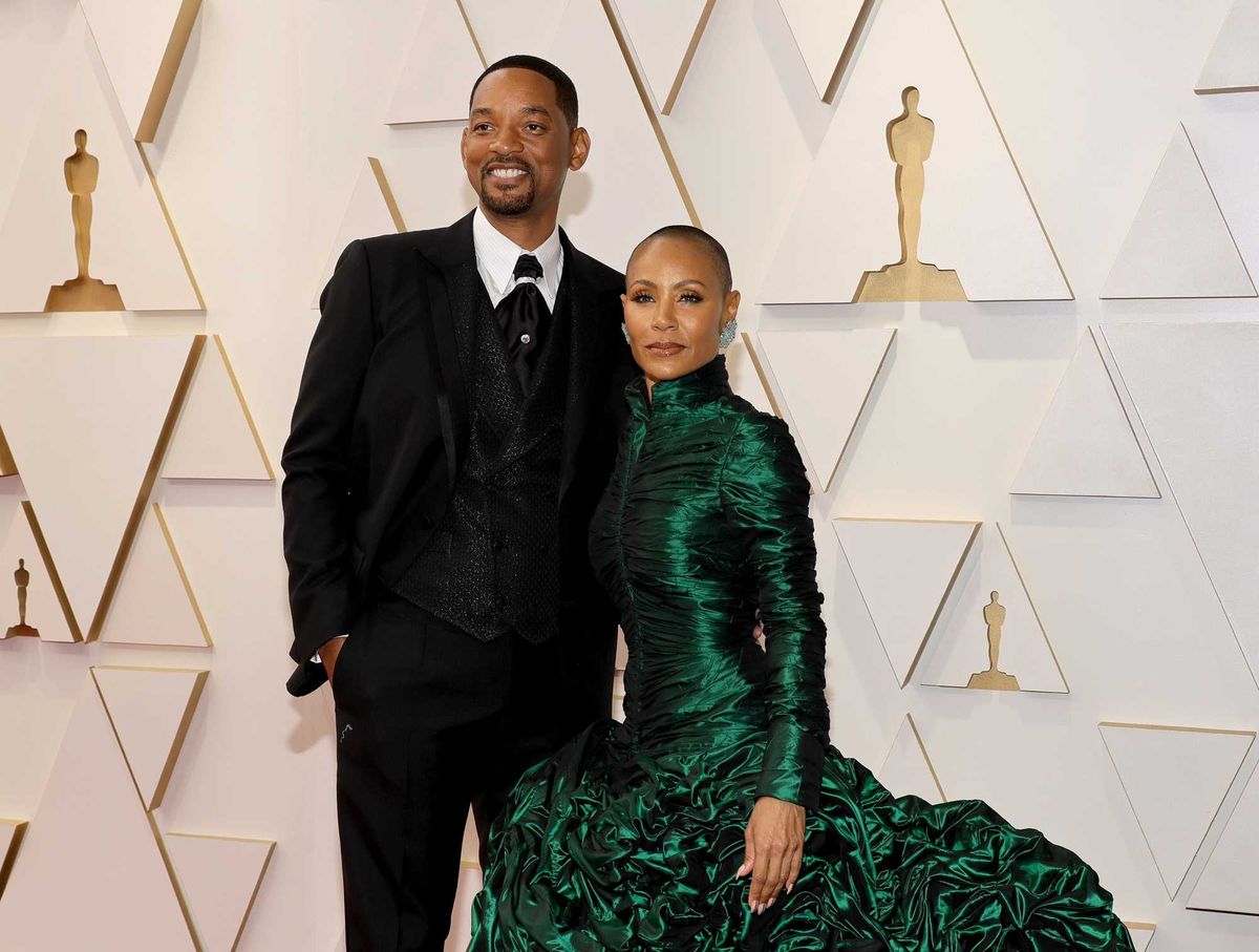 (L-R) Will Smith and Jada Pinkett Smith attend the 94th Annual Academy Awards at Hollywood and Highland on March 27, 2022 in Hollywood, California.